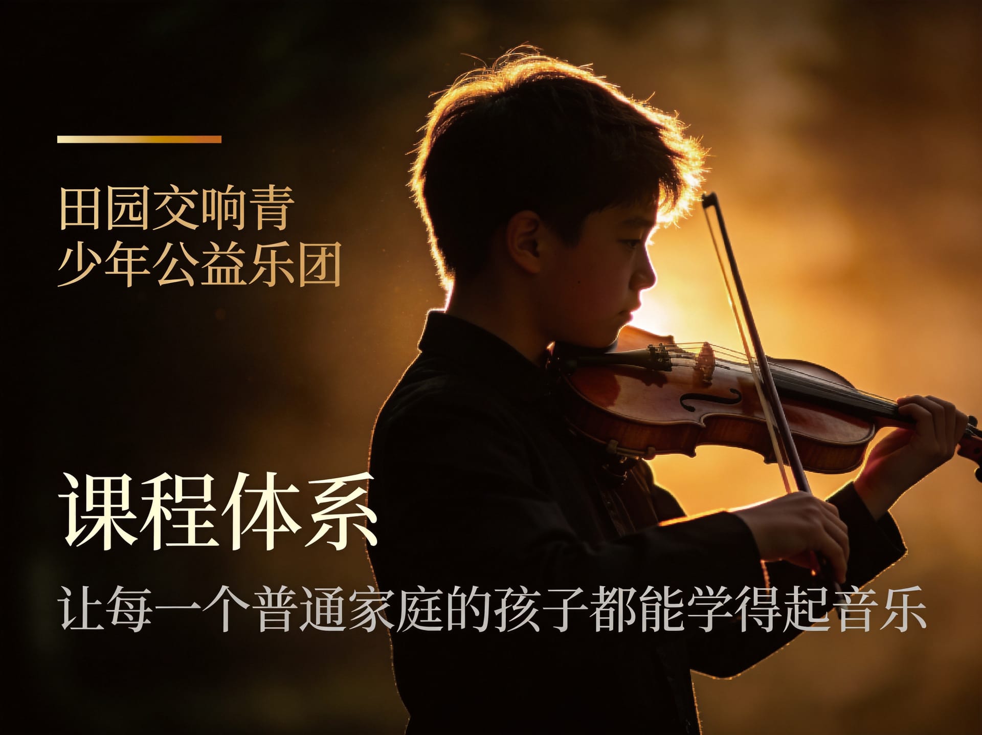 田园交响青少年公益乐团课程体系：让每一个普通家庭的孩子都能学得起音乐